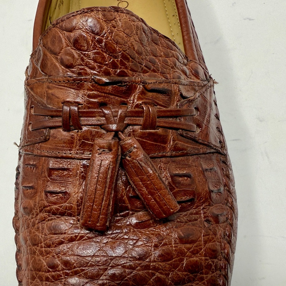 Brass Boot Men's Tassel Loafers Full Leather Made in Brazil / Spain Size 11 M - Picture 12 of 16